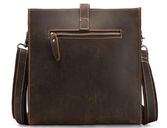 Cool Vintage Brown Leather Mens Messenger Bag Side Bag Work Bag Shoulder Bag for Men - iwalletsmen