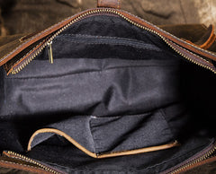 Cool Vintage Brown Leather Mens Messenger Bag Side Bag Work Bag Shoulder Bag for Men - iwalletsmen