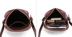 Cool Leather Mens Camera Bag Small Shoulder Bag Crossbody Bags For Men - iwalletsmen