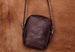 Cool Leather Mens Camera Bag Small Shoulder Bag Crossbody Bags For Men - iwalletsmen