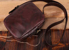 Cool Leather Mens Camera Bags Small Shoulder Bag Crossbody Bags For Men - iwalletsmen