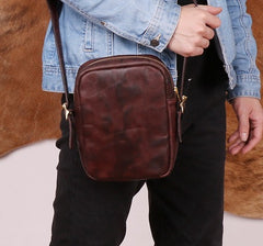 Cool Leather Mens Camera Bags Small Shoulder Bag Crossbody Bags For Men - iwalletsmen