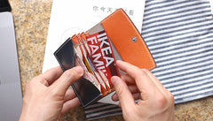 Cool Leather Mens Card Wallet Front Pocket Wallets Small Card Holders for Men - iwalletsmen
