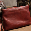 Cool Leather Mens Clutch Wristlet Bag Brown Zipper Clutch for Men