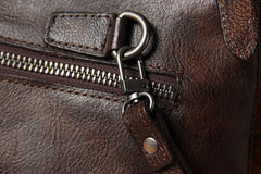 Cool Leather Mens Clutch Wristlet Bag Handmade Vintage Zipper Clutch for Men
