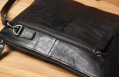 Cool Leather Mens Clutch Wristlet Bag Handmade Vintage Zipper Clutch for Men