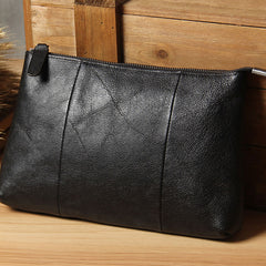 Cool Leather Mens Clutch Wristlet Bag Handmade Vintage Zipper Clutch for Men