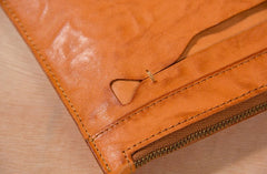 Cool Leather Mens Clutch Wristlet Bag Vintage Zipper Clutch for Men