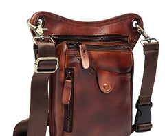 Cool Leather Mens BELT BAG Drop Leg Bag Belt Pouch Waist Bag Shoulder Bags For Men - iwalletsmen