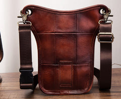 Cool Leather Mens BELT BAG Drop Leg Bag Belt Pouch Waist Bag Shoulder Bags For Men - iwalletsmen