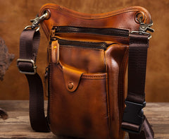 Cool Leather Mens BELT BAG Drop Leg Bag Belt Pouch Waist Bag Shoulder Bags For Men - iwalletsmen