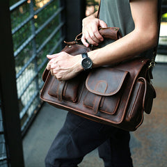 Cool Leather Mens Large Travel Bags Handbag Shoulder Bags for men - iwalletsmen