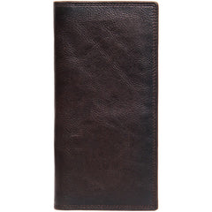 Cool Leather Mens Long Leather Wallet Bifold Slim Wallet for Men