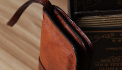 Cool Leather Mens Long Leather Wallet Bifold Vintage Brown Wallet for Men