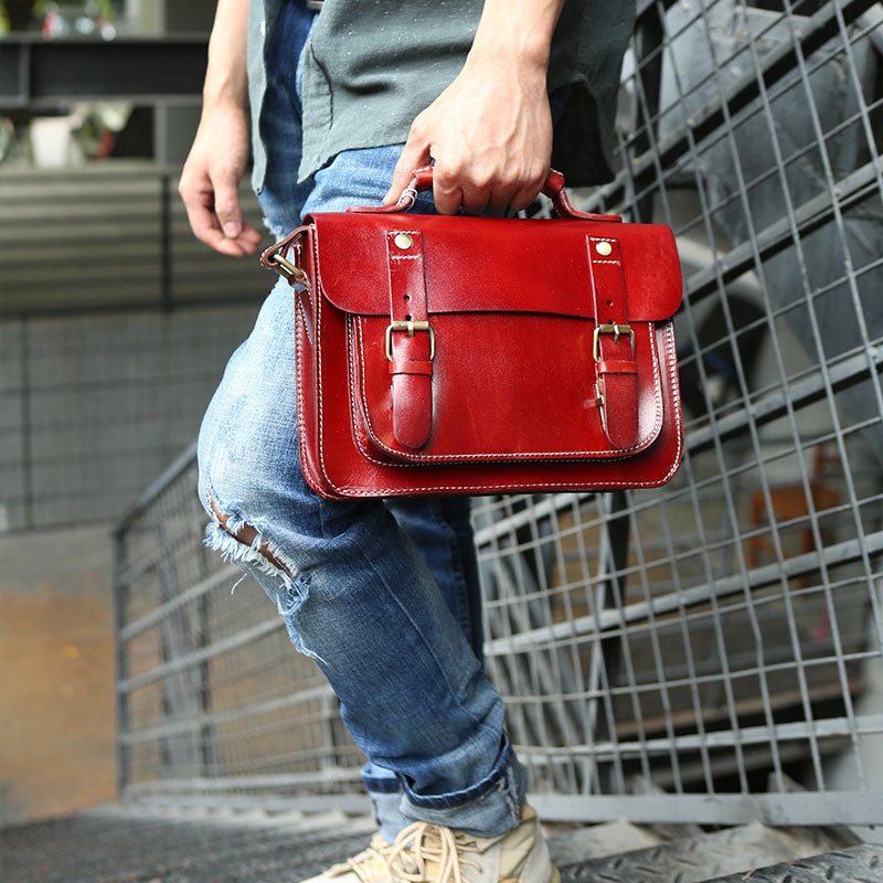 Cool Leather Mens Messenger Bag Handbag Shoulder Bag for men iwalletsmen
