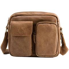 Cool Leather Mens Messenger Bags Small Shoulder Bags  for Men - iwalletsmen