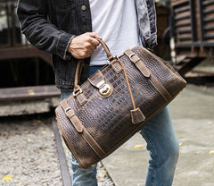Cool Leather Mens Overnight Bag Duffle Bag Travel Bag Weekender Bags for Men - iwalletsmen