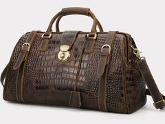 Cool Leather Mens Overnight Bag Duffle Bag Travel Bag Weekender Bags for Men - iwalletsmen