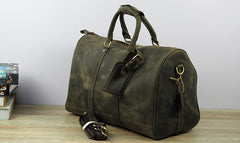Cool Leather Mens Overnight Bag Weekender Bag Vintage Travel Bags Duffle Bag for Men - iwalletsmen