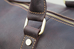 Cool Leather Mens Overnight Bag Weekender Bag Vintage Travel Bags Duffle Bag for Men - iwalletsmen