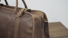 Cool Leather Mens Overnight Bags Weekender Bag Vintage Travel Bags Duffle Bag for Men - iwalletsmen