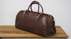 Cool Leather Mens Overnight Bags Weekender Bag Vintage Travel Bags Duffle Bag for Men - iwalletsmen