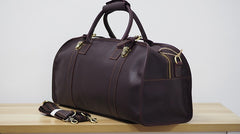 Cool Leather Mens Overnight Bags Weekender Bag Vintage Travel Bags Duffle Bag for Men - iwalletsmen