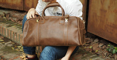 Cool Leather Mens Overnight Bags Weekender Bag Vintage Travel Bags Duffle Bag for Men - iwalletsmen