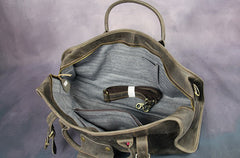 Cool Leather Mens Overnight Bags Weekender Bag Vintage Travel Bags Duffle Bag for Men - iwalletsmen