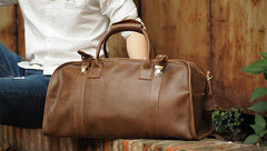 Cool Leather Mens Overnight Bags Weekender Bag Vintage Travel Bags Duffle Bag for Men - iwalletsmen