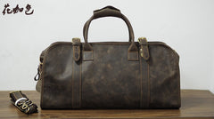 Cool Leather Mens Overnight Bags Weekender Bag Vintage Travel Bags Duffle Bag for Men - iwalletsmen