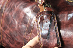 Cool Leather Mens Overnight Bags Weekender Bag Vintage Travel Bags Duffle Bags for Men - iwalletsmen
