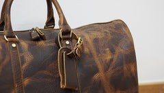 Cool Leather Mens Overnight Bags Weekender Bag Vintage Travel Bags Duffle Bags for Men - iwalletsmen