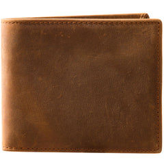 Cool Leather Mens Slim Small Wallet Bifold Vintage billfold Wallet for Men - iwalletsmen
