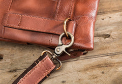 Cool Brown Leather Mens Belt Pouch Mini Shoulder Bag Belt Bag For Men - iwalletsmen