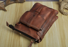 Cool Leather Mens Small Belt Bag Belt Pouch Waist Bag Mini Side Bag For Men - iwalletsmen