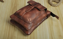 Cool Leather Mens Small Belt Bag Belt Pouch Waist Bag Mini Side Bag For Men - iwalletsmen