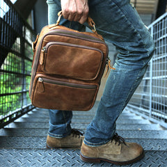 Cool Leather Mens Small Handbags Messenger Bags Shoulder Bag for men - iwalletsmen