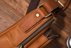 Cool Leather Mens Small Messenger Bag Side Bag Small Shoulder Bag for Men - iwalletsmen