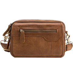 Cool Leather Mens Small Messenger Bags Shoulder Bags for Men - iwalletsmen