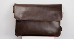 Cool Leather Mens Small Side Bag 11inch Clutch Purse Bag Messenger Bag for Men - iwalletsmen