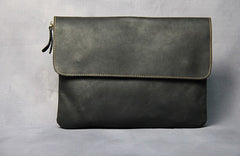 Cool Leather Mens Small Side Bag 11inch Clutch Purse Bag Messenger Bag for Men - iwalletsmen