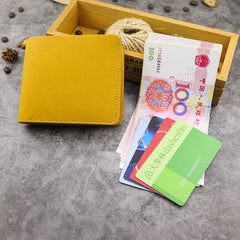 Cool Leather Mens Small Vertical Bifold Wallet billfold Wallet Horizontal Front Pocket Wallets for Men - iwalletsmen