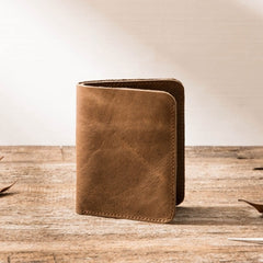 Cool Leather Mens Small Wallets Bifold Slim Front Pocket Wallet for Men - iwalletsmen