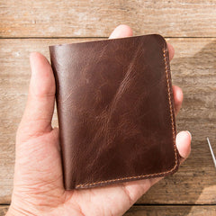 Cool Leather Mens Small Wallets Bifold Slim Front Pocket Wallet for Men - iwalletsmen