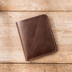 Cool Leather Mens Small Wallets Bifold Slim Front Pocket Wallet for Men - iwalletsmen