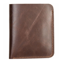 Cool Leather Mens Small Wallets Bifold Slim Front Pocket Wallet for Men - iwalletsmen