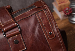 Cool Leather Mens Travel Bag Overnight Bag Work Handbag Business Bag for Men - iwalletsmen