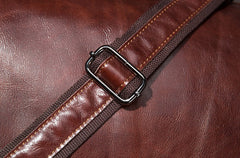 Cool Leather Mens Travel Bag Overnight Bag Work Handbag Business Bag for Men - iwalletsmen