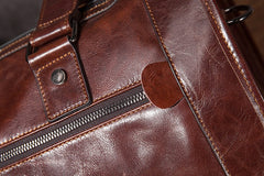 Cool Leather Mens Travel Bag Overnight Bag Work Handbag Business Bag for Men - iwalletsmen